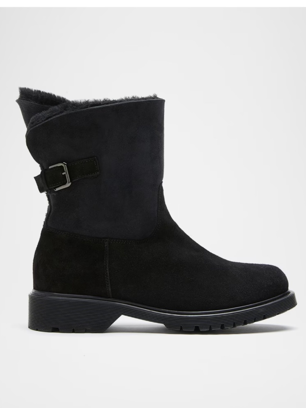 La Canadienne Hadley Shearling-Lined Suede Boots